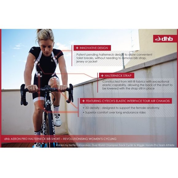 ☀️ dhb Aeron Women's Halterneck Cycling Bib Shorts - Picture 3 of 12